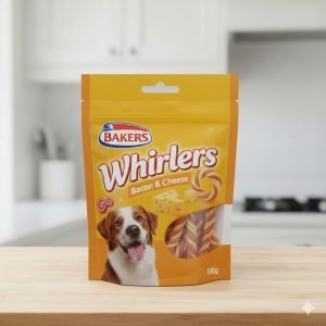 BAKERS Whirlers Bacon and Cheese Dog Treats 130g