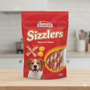 BAKERS Sizzlers Bacon and Cheese Dog Treats 315g