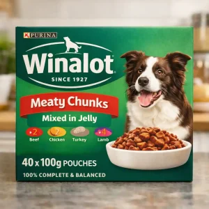 WINALOT Meaty Chunks Mixed in Jelly Wet Dog Food 40x100g