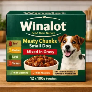 WINALOT Meaty Chunks Small Dog Mixed in Gravy Wet Dog Food 12x100g
