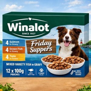 WINALOT Friday Suppers Mixed Variety Fish in Gravy Wet Dog Food 12x100g