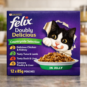 FELIX Doubly Delicious Countryside Selection Wet Cat Food 12x85g PMP
