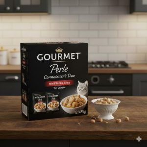 GOURMET Perle Connoisseur's Duo Mini Fillets in Gravy Wet Cat Food 12x85g