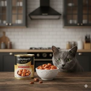 GOURMET Gold Chunks in Gravy Salmon and Chicken Wet Cat Food 85g