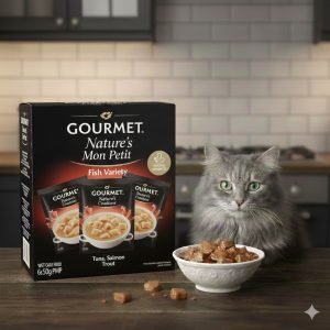 GOURMET Mon Petit Fish Variety Tuna, Salmon, Trout Wet Cat Food 6x50g