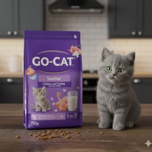 GO-CAT Senior Chicken and Turkey Dry Cat Food 750g
