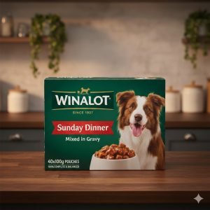 WINALOT Sunday Dinner Mixed in Gravy Wet Dog Food 40x100g