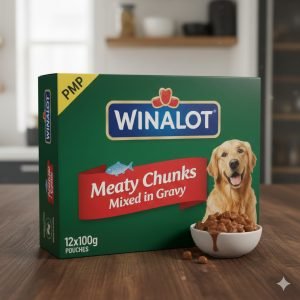 WINALOT Meaty Chunks Mixed in Gravy Wet Dog Food 12x100g PMP