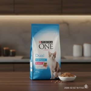 PURINA ONE Dual Nature Natural Defense Salmon Dry Cat Food 650g